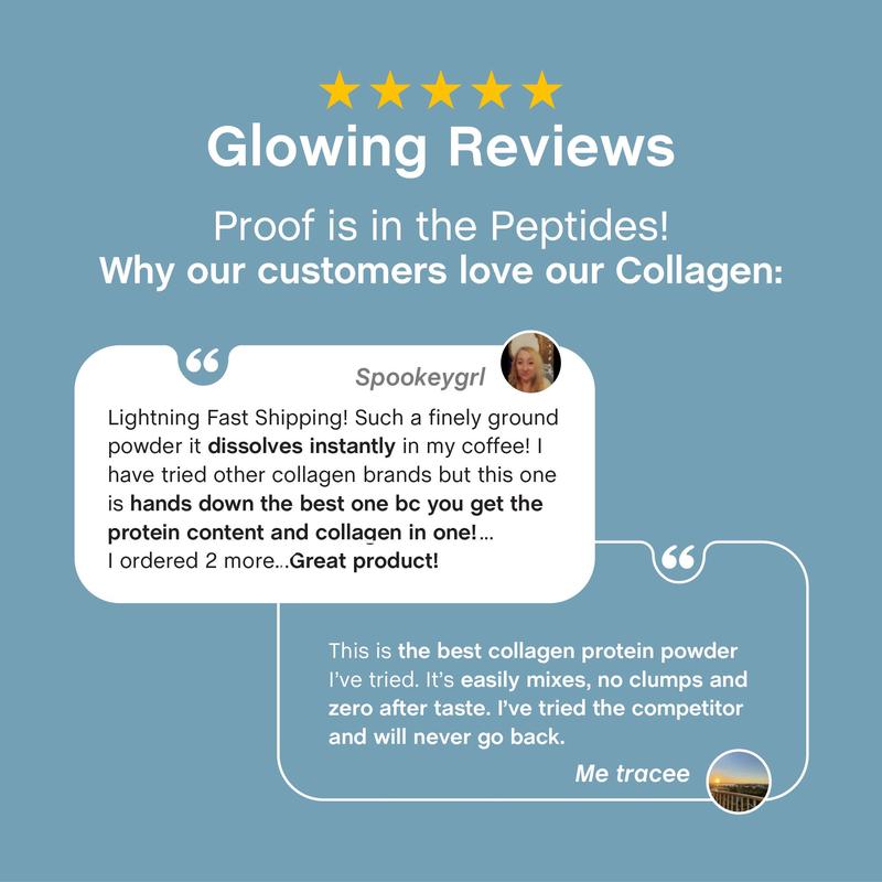 Recupera firmeza y juventud en tu piel rápido - Collagen Bio-Peptides Protein